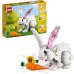 LEGO 31133 Creator 3in1 White Rabbit Animal Toy Building Set, Bunny to Seal and Parrot Figures, Bricks Construction Toys for Kids Aged 8 Plus Years Old 